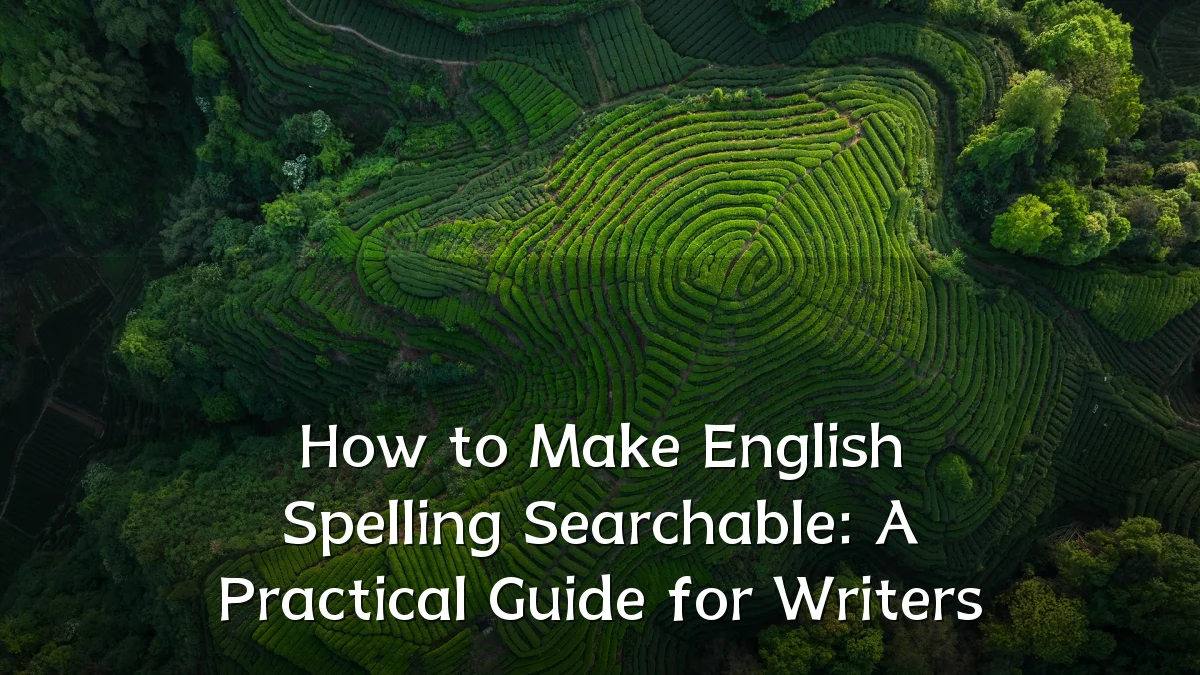 How to Make English Spelling Searchable: A Practical Guide for Writers