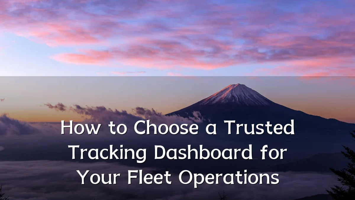 How to Choose a Trusted Tracking Dashboard for Your Fleet Operations