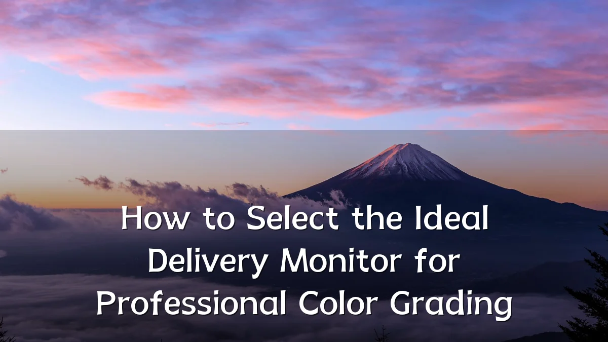 How to Select the Ideal Delivery Monitor for Professional Color Grading