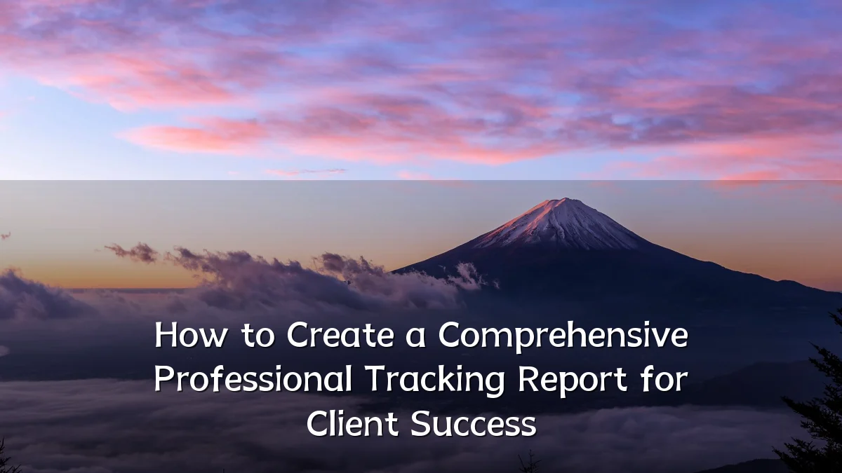 How to Create a Comprehensive Professional Tracking Report for Client Success